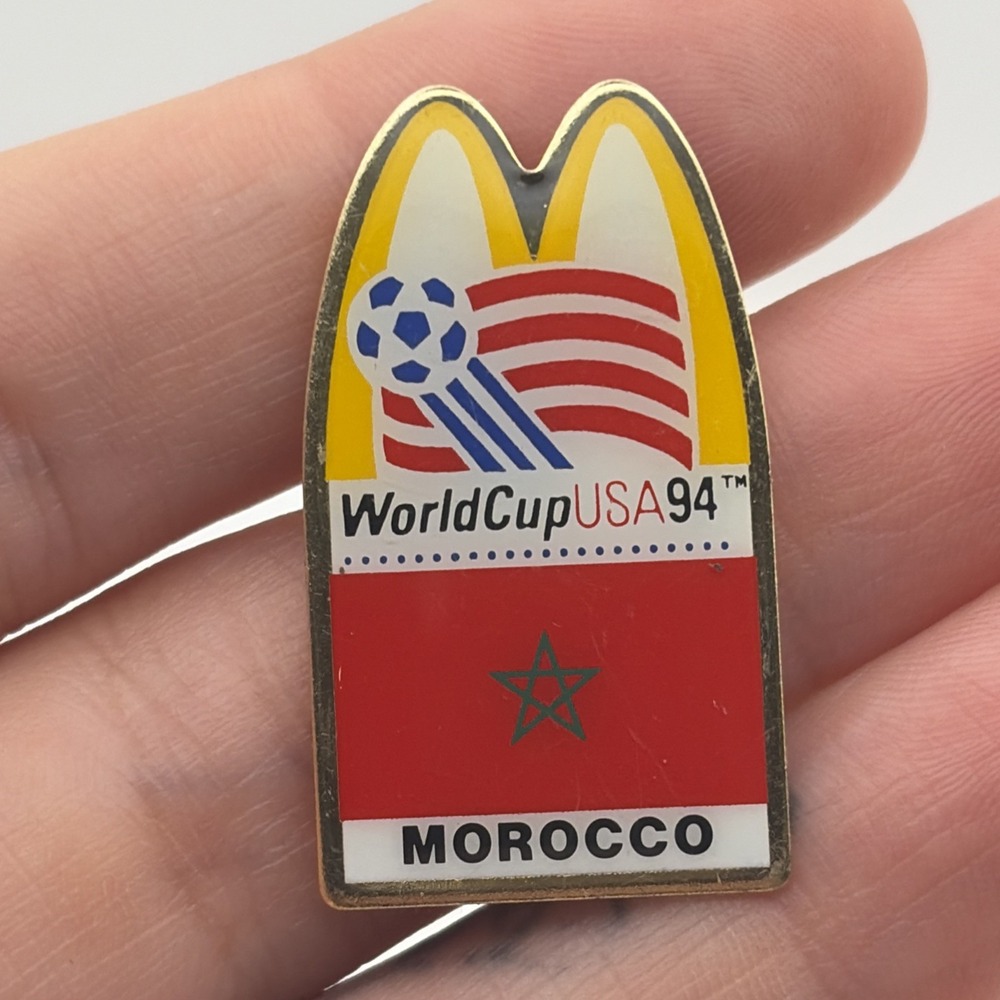World Cup USA 1994 Soccer McDonald’s Morocco Flag Lapel Hat Pin